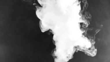 Beyaz smoke.black arka plan hareketi. Sigara içiyorum. Vape