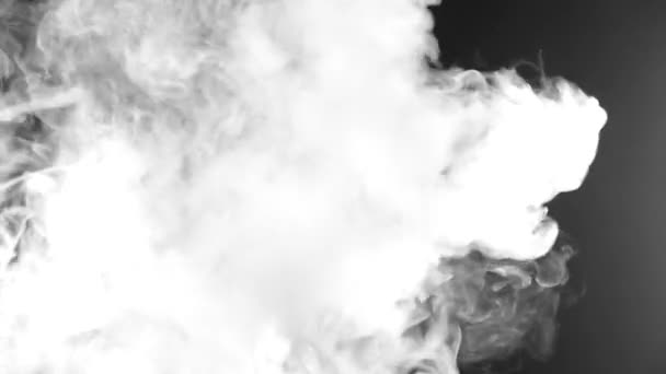 Κίνηση των smoke.black λευκό φόντο. Ο καπνός από τα τσιγάρα. Vape — Αρχείο Βίντεο