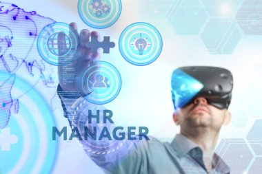 Ekonomi, teknoloji, Internet ve ağ kavramı. Genç busine