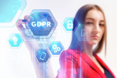 Ekonomi, teknoloji, Internet ve ağ kavramı. Genç busine