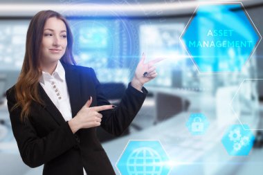 Ekonomi, teknoloji, Internet ve ağ kavramı. Genç busine