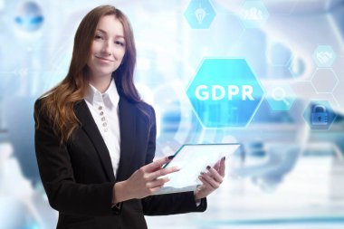Ekonomi, teknoloji, Internet ve ağ kavramı. Genç busine