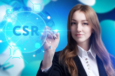 Ekonomi, teknoloji, Internet ve ağ kavramı. Genç busine