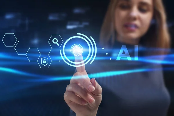 Ekonomi, teknoloji, Internet ve ağ kavramı. Genç busine