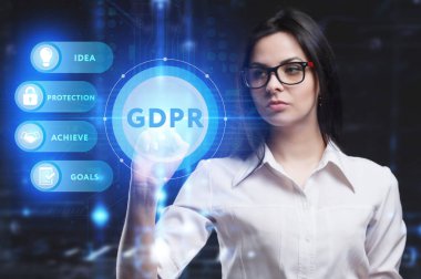 Ekonomi, teknoloji, Internet ve ağ kavramı. Genç busine