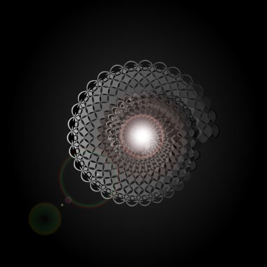 Mandala skeç, dekoratif çiçek, dantel kar tanesi, kabartma desen, Arapça süsleme, Hint süsleme, 3d, öğe, yuvarlak vektör Eps10