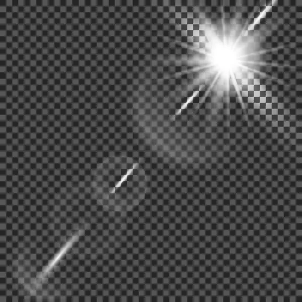 ベクトル透明日光特別なレンズ フレアの光効果。Eps10 — ストックベクタ