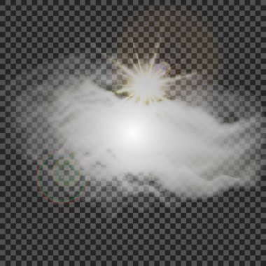 Vektör şeffaf güneş ışığı özel lens flare ışığı efekti. Eps10