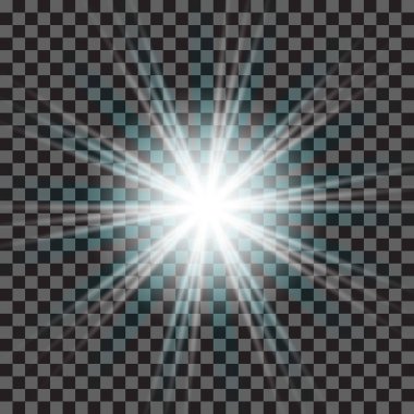 eps10.Vektör şeffaf güneş ışığı özel lens aydınlatma efekti
