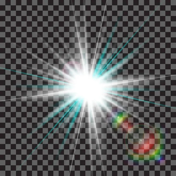 EPS10.Vector luz solar transparente efecto de luz de destello de lente especial . — Archivo Imágenes Vectoriales