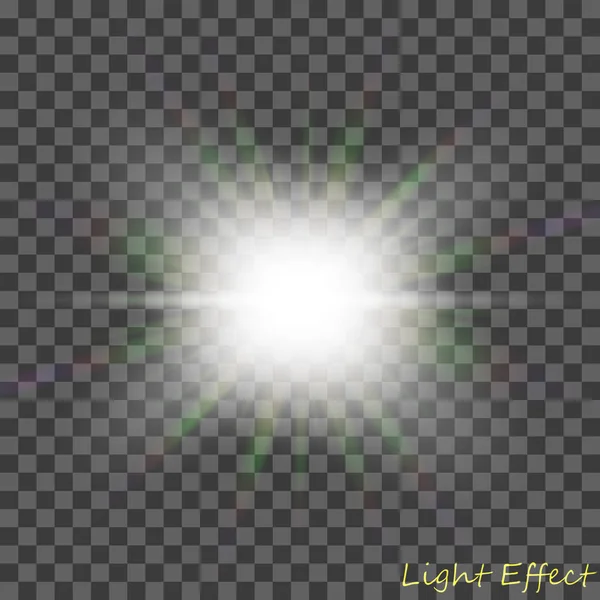 Eps10.Vector transparant zonlicht speciale lens flare licht effect. — Stockvector