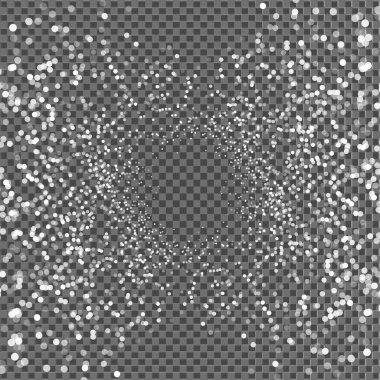 Işık, yıldız, parçacıklar, enerji şeffaf arka planda parlayan