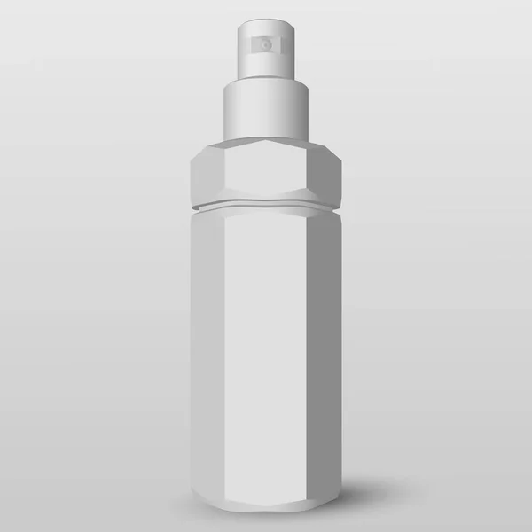 Bianco bottiglia di shampoo imballaggio isolato su sfondo bianco — Vettoriale Stock