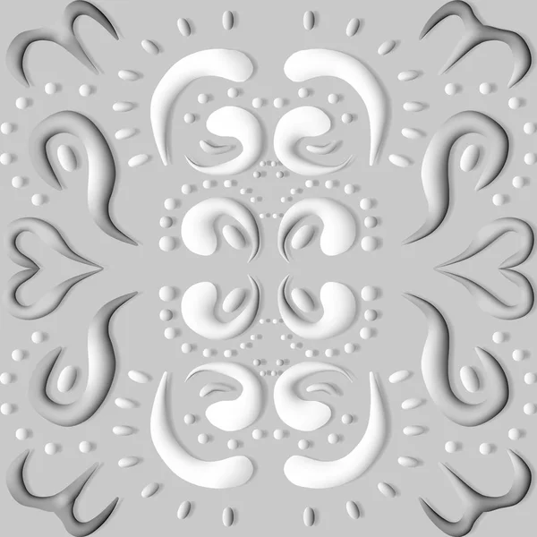 Fundo geométrico 3d abstrato. Textura branca com sombra. Simples limpo textura de fundo branco. Padrão de painel de parede interior 3D Vector . — Vetor de Stock