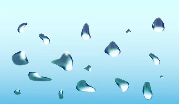 Gotas de agua en el vaso después de la lluvia. Ilustración vectorial . — Vector de stock