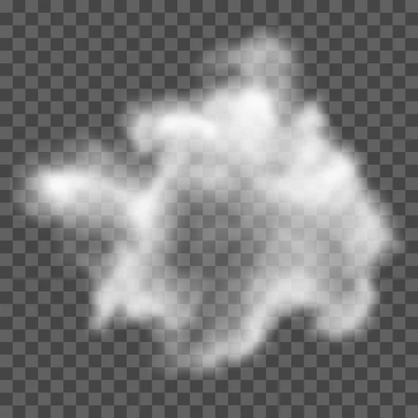 Eps 10。霧や煙の透明な特殊効果分離。白いベクトルの曇り、霧、スモッグの背景。ベクトル図 — ストックベクタ