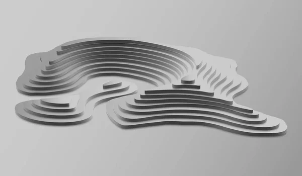 dağlar ve tepeler 3D topolojik Haritası. Haritacılık ve topoloji. Vektör çizim