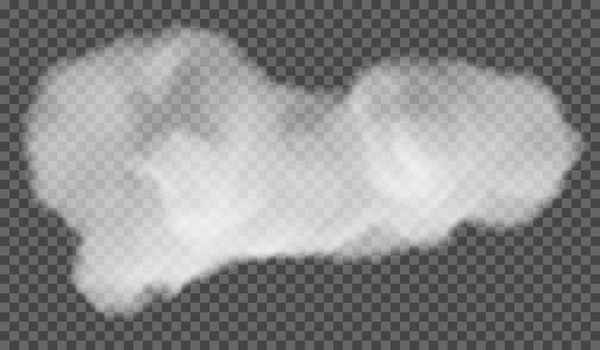 EPS-10. Köd vagy füst elszigetelt átlátszó különleges hatást. Felhőzet, a köd és a szmog fehér vector háttér. Vektoros illusztráció — Stock Vector