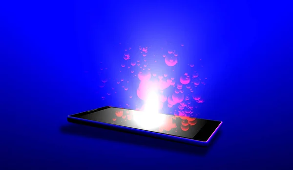Image isométrique d'une tablette électronique avec écran lumineux. Illustration vectorielle — Image vectorielle