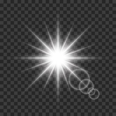 eps10.Vektör şeffaf güneş ışığı özel lens aydınlatma efekti.