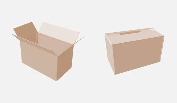 식품 및 기타 포장 상자입니다. 그것은 쉽게 색상을 변경 하려면. — 스톡 벡터