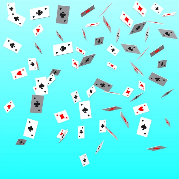 Patroonkaart past. Casino en vorm, decoratie en spel en poker. Vectorillustratie — Stockvector