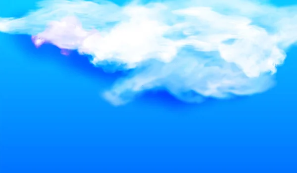 Weiße Wolke vor blauem Himmel. Vektorillustration — Stockvektor