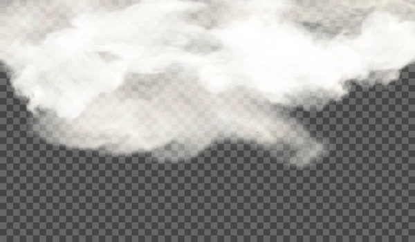 Nuvola bianca su sfondo trasparente. Illustrazione vettoriale — Vettoriale Stock
