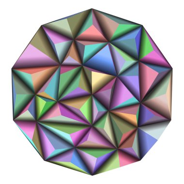 vektör illüstrasyon soyut 3d geometrik poligonal üçgen desen