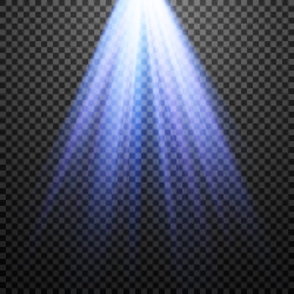 Licht Spotlight wit. Sjabloon voor lichteffect op een transparante achtergrond. Vectorillustratie — Stockvector