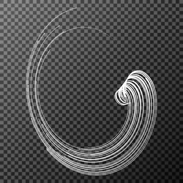 Spirale von Teilchen auf transparentem Hintergrund. Geschäftsidee. Vektorillustration — Stockvektor