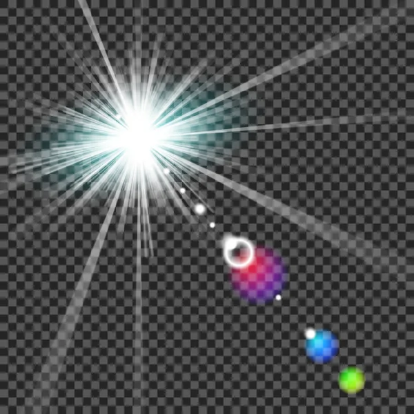 EPS10.Vector luz solar transparente efecto de luz de destello de lente especial . — Archivo Imágenes Vectoriales