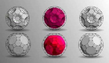 iş veya bilim tanıtımı için 3D geometrik vektör arka plan.