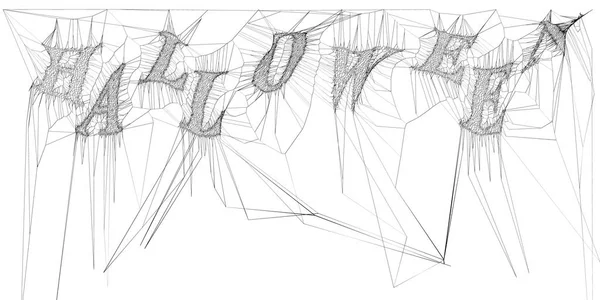 Spinnweben, isoliert auf weiß. Spinnennetz für das Halloween-Design. — Stockvektor