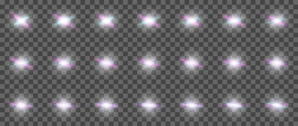 Μια σειρά από εφέ φωτισμού για flash animation. Κάθε στοιχείο σε ένα ξεχωριστό στρώμα — Διανυσματικό Αρχείο