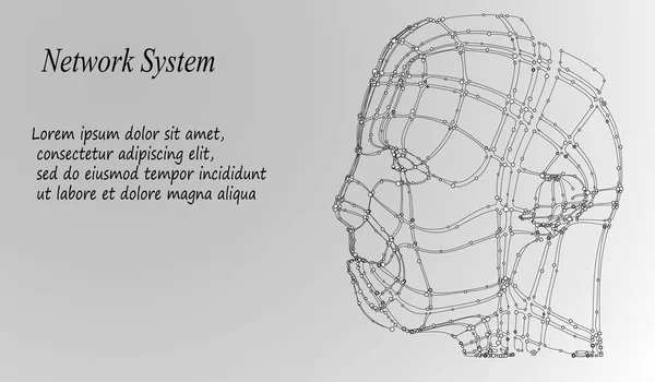 Abstract achtergrond met puntjes Array en lijnen. Structuur van de verbinding. Geometrische moderne technologie Concept. Digitale Data Visualiza — Stockvector