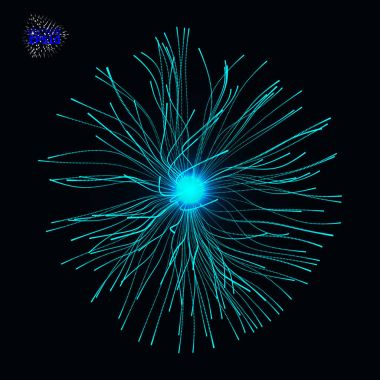 Eps10. Array with dynamic particles. 3d futuristic technology style. Abstract background. Vector illustration. clipart svg vector 
