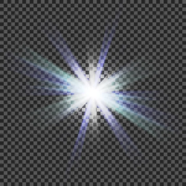 Vektor transparentní sluneční světlo speciální objektiv světlice světelný efekt — Stockový vektor