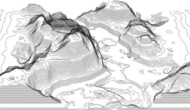 Map of the topography line. Vector abstract topographic map concepts with perspective for your copy. mountain tourism clipart