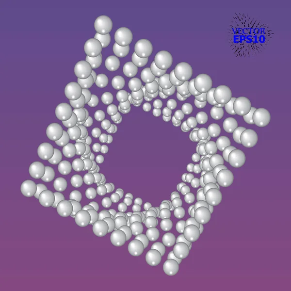 3d composição esferas abstratas. Ilustração vetorial. Futurista ULTRA VIOLET Style. Pode ser usado para apresentações e design . — Vetor de Stock