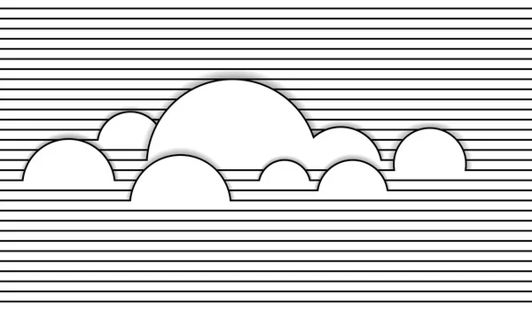 Fondo cómico de líneas onduladas horizontales — Archivo Imágenes Vectoriales