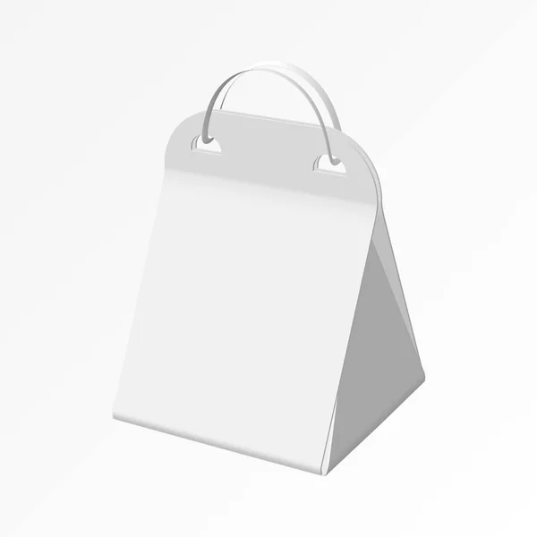 Sac cadeau avec une poignée de corde sur fond blanc. Illustration vectorielle  . — Image vectorielle