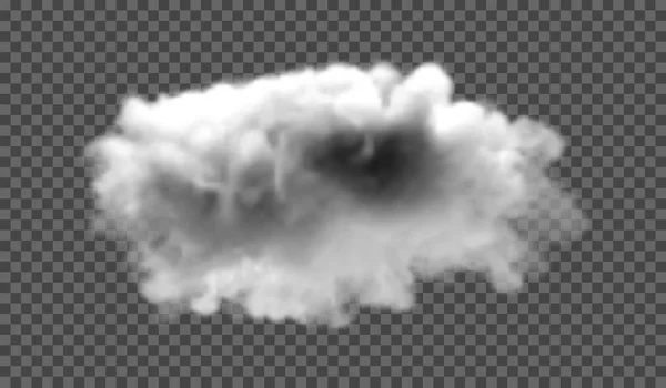 Fog or smoke isolated transparent special effect. White vector cloudiness, mist or smog background. Vector illustration