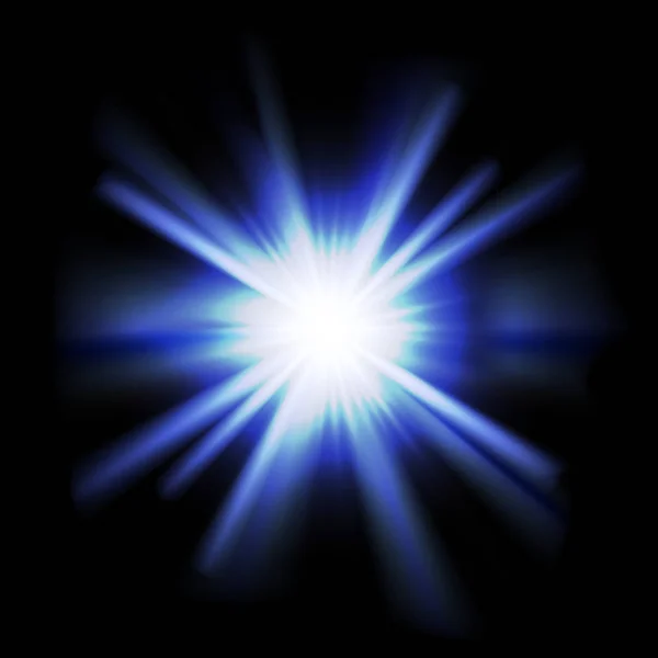 Vector zonlicht speciale lens flare lichteffect op zwarte achtergrond — Stockvector