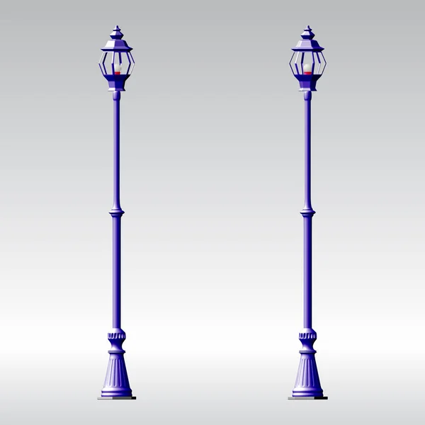 Street light. Road lamp. Element of the equipment on a white background. Vector illustration. It is easy to change the color of objects.