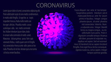 EPS10. Vector illustration. Coronavirus 2019-nCov novel coronavirus concept responsible for asian flu outbreak and coronaviruses influenza as dangerous flu strain cases as a pandemic. Microscope virus