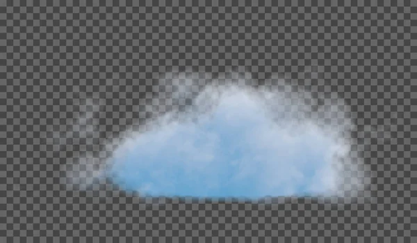 Eps10. Transparentní speciální efekt vyniká mlhou nebo kouřem. Bílý vektor oblačnosti, mlha nebo smog — Stockový vektor
