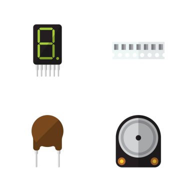 Düz aygıt ekran, Hdd, triyot ve diğer vektör nesneleri kümesi. Ayrıca ekran, Hdd, triyot öğeleri içerir.