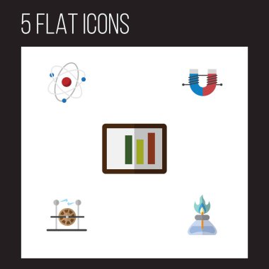 Düz bilim, çekici kuvvet, diyagram, yörünge ve diğer vektör nesnelerini ayarlayın. Ayrıca kuvvet, grafik, gaz unsurları içerir.