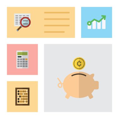 Düz kazanç büyüme kümesi, hesaplamak, tarama ve diğer vektör nesneleri. Ayrıca hesap makinesi, diyagram, abaküs öğeleri içerir.